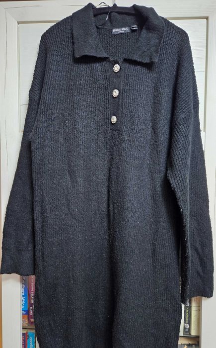 Pulover rochie negru dama