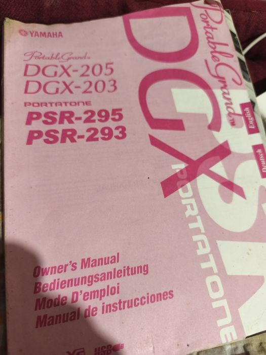 Manual de utilizare orgi Yamaha DGX203, 205, psr293, 295
