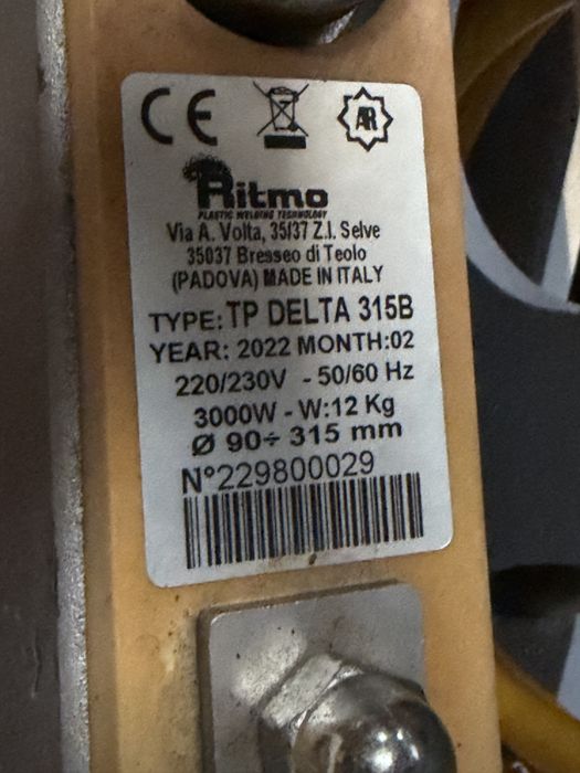 Aparat de sudura cap la cap Ritmo Delta 315 , 02/2022