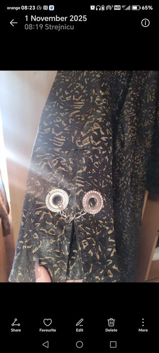 Palton dama lung, din piele naturala animal printat