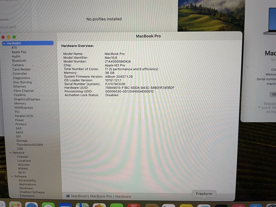 MacBook Pro 14” M3 Pro 36GB 1Tb