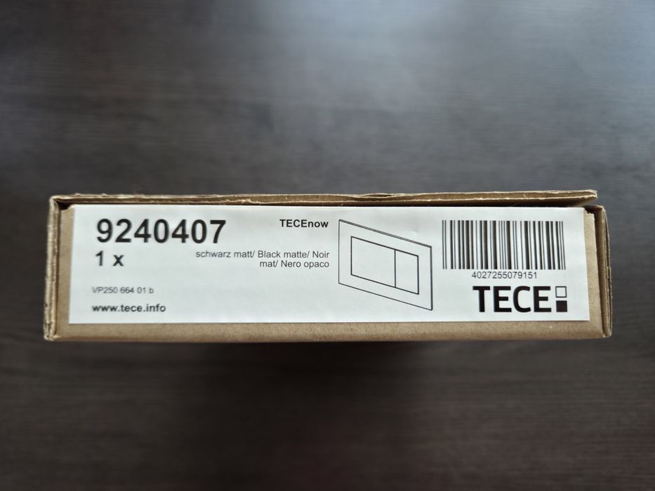 Бутон за вградено казанче TECE now черен мат (9240407) – НОВ!