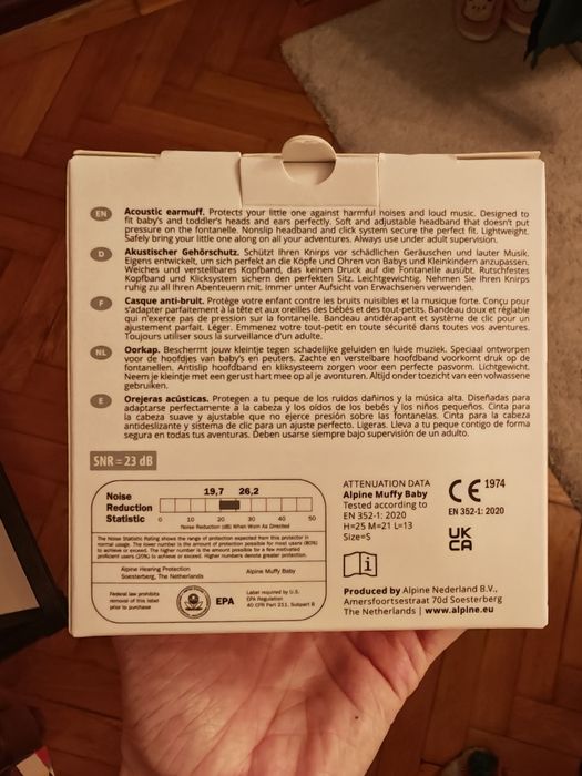 Căști antifonice bebeluși Alpine Muffy baby