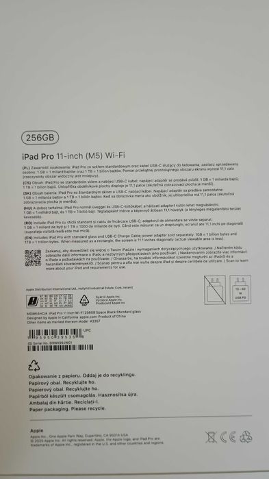Ipad Pro 11 M5 Wi-Fi 256GB
