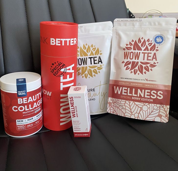 Wow tea -Wellness Berry, Beauty collagen, капки, стимулиращи метаболизма