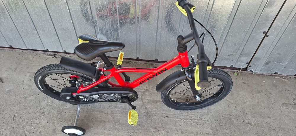 Bicicleta Btwin 16" Racing 900, Aluminiu, pentru copii 4-7 ani.