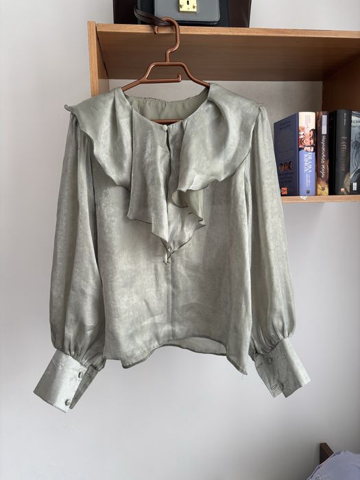 Нежно-зеленая блузка (44–46)