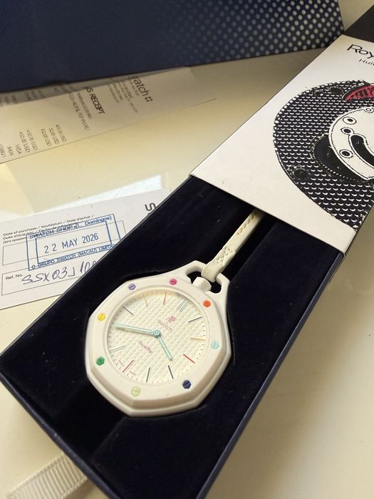 Swatch x AP Royal Pop Huit Blanc – оригинален, пълен комплект