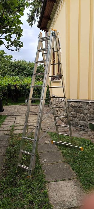 Inchiriez articol scara aluminiu 100lei pe zi 3x11 trepte 7metri