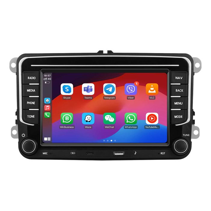 Navigatie Android 7Inch, 4GB RAM 64 Stocare VW/Skoda/Seat/Passat/Golf
