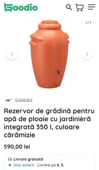 Butoi apă de ploaie 350 l