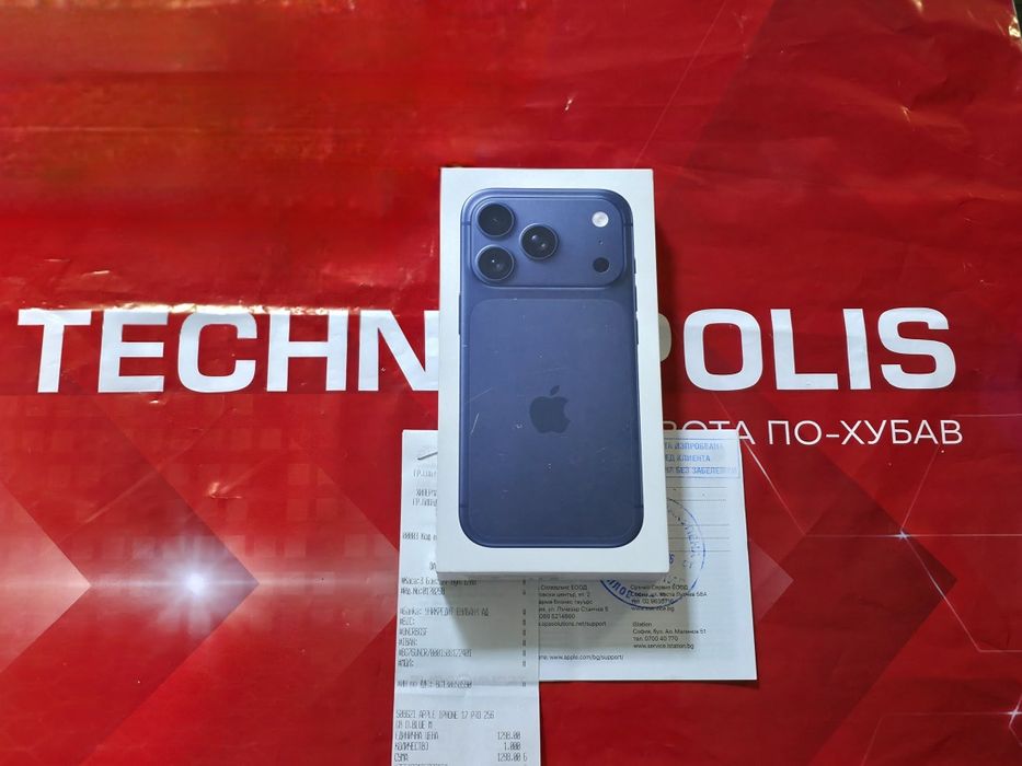 КАТО НОВ 256GB iPhone 17 Pro Гаранция от Технополис до 2028г. Blue | Син