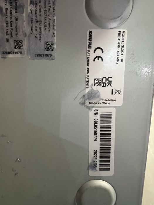 shure SLXD-4 beta 87A