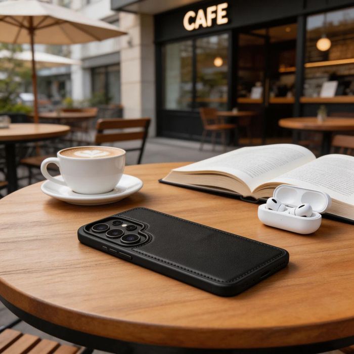 Матов Кожен Калъф тип тефтер Tech-Protect Wallet MagSafe за Galaxy S26 Ultra