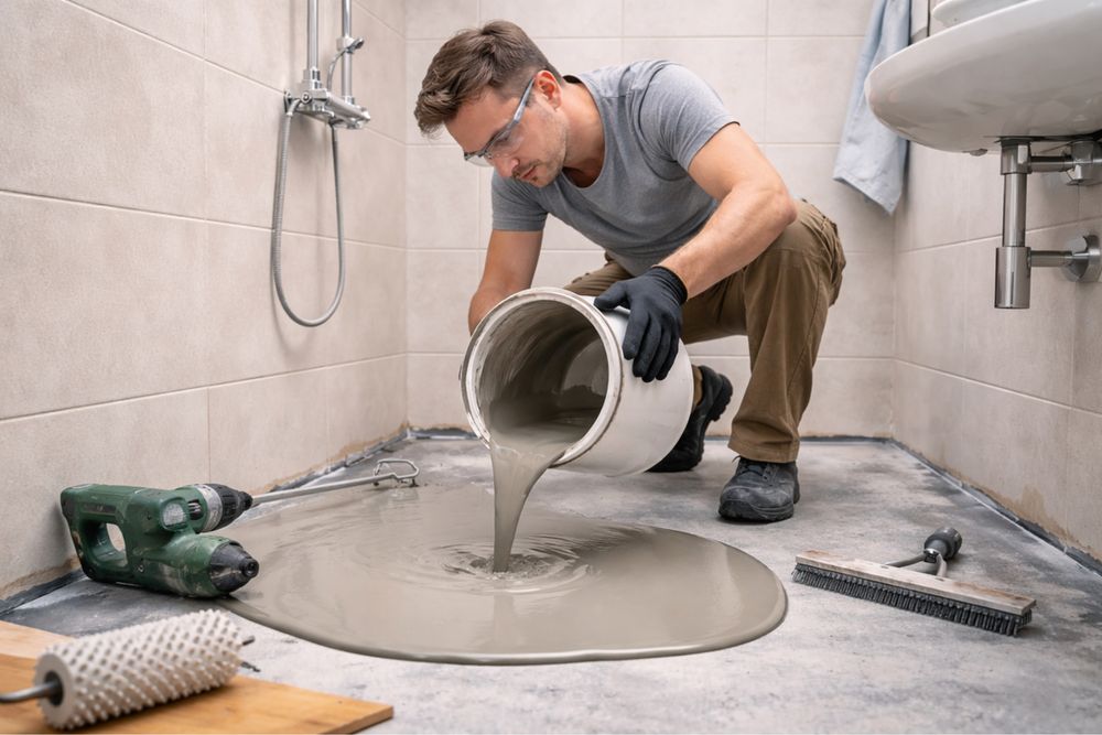 Наливные полы, стяжка.