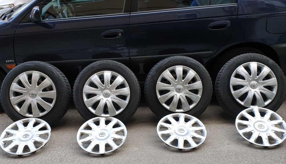 Джанти с гуми Тойота 15"-5×100+2 комплекта ориг. тасове и 20бр. гайки
