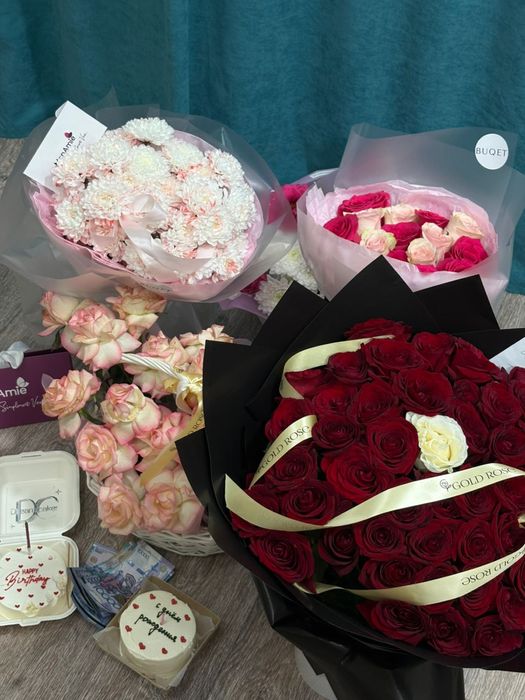 цветы букеты гүлдер