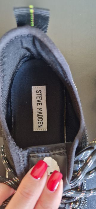 Sneakers negri cu strasuri