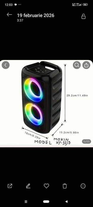 Boxa wireless ,karaoke, microfon inclus.NOU!