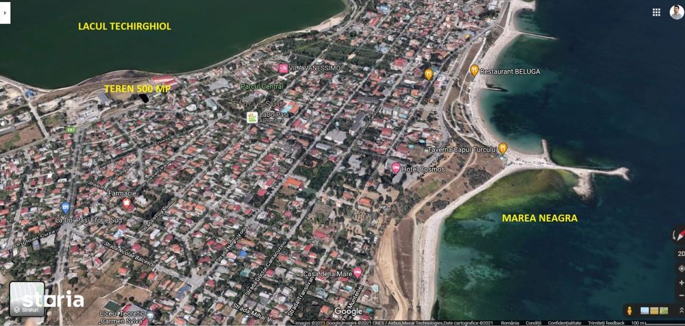 Teren de vanzare Eforie Sud,500 mp cu deschidere Bulevardul Republicii