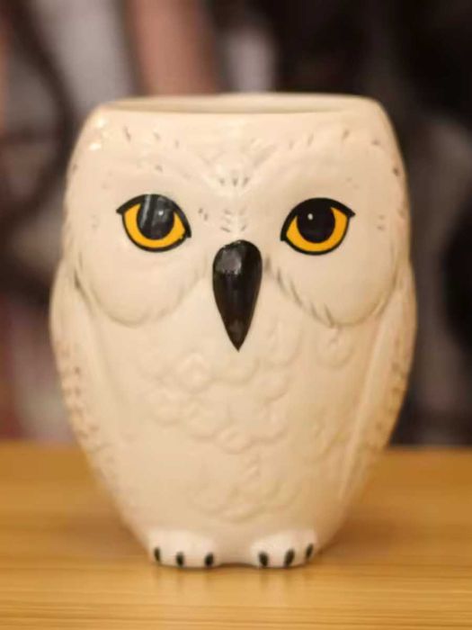 Белая Кружка Сова Букля из Гарри Поттера детская кружка с приколом