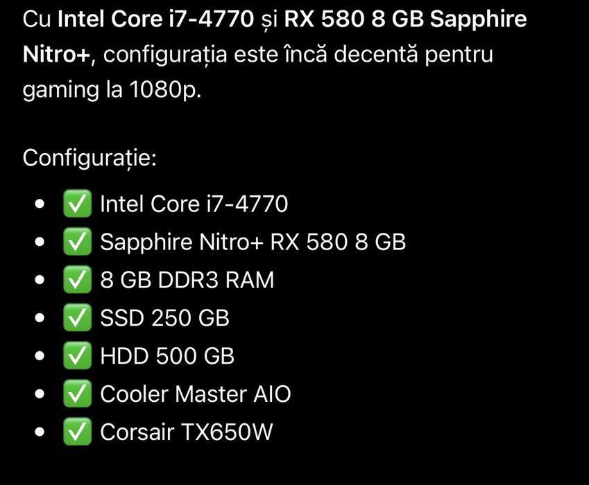 Vand pc gaming as dori un upgrade