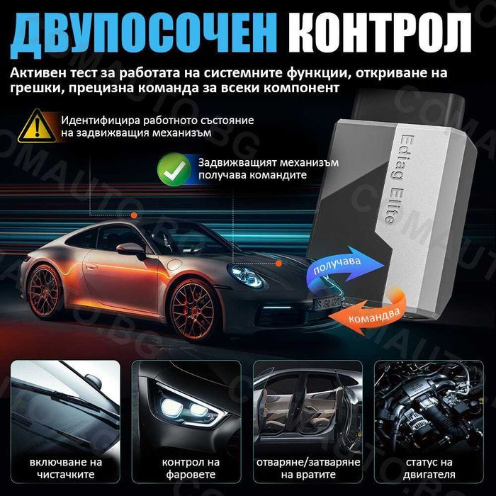Ediag Elite диагностика obd2, българско меню, безплатен лиценз
