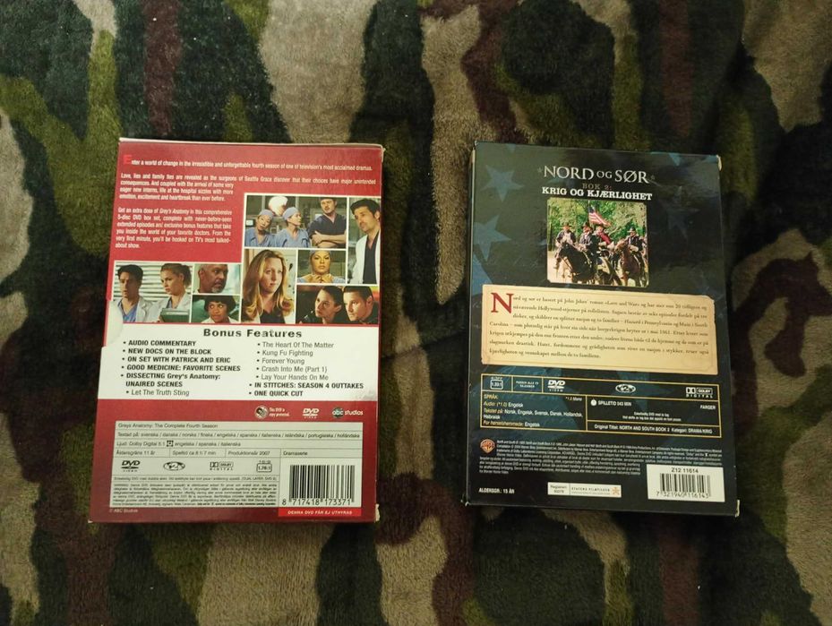 Grey's anatomy и North and South DvD