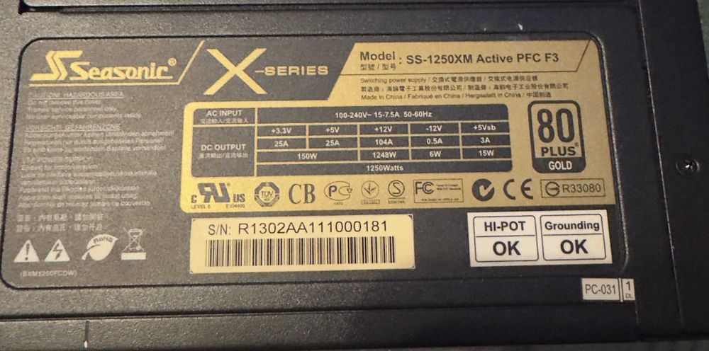 sursa PC Seasonic 1250W
