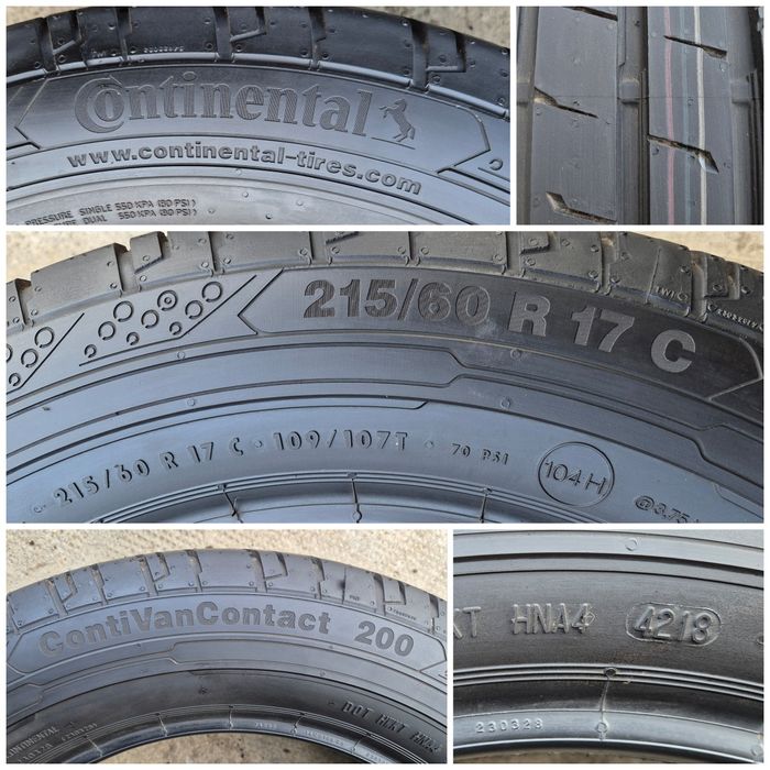 O bucată 215/60 R17C vară - una Michelin Goodyear Continental