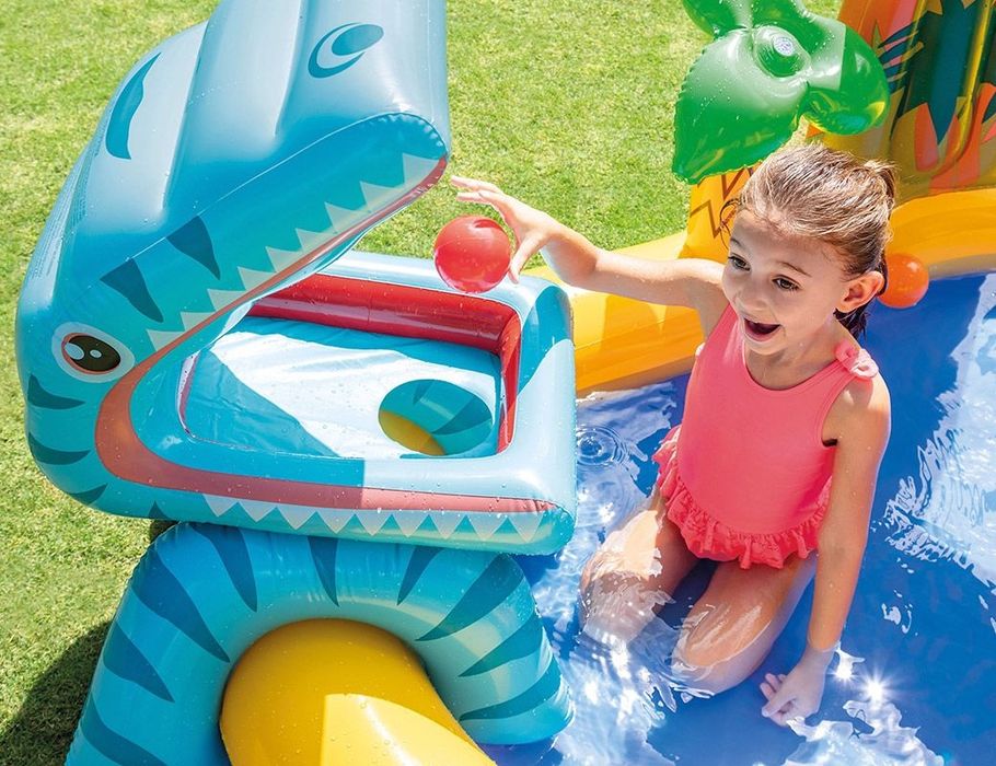 Надувной бассейн с горками (249×191×109). БЕСПЛАТНО Доставка.