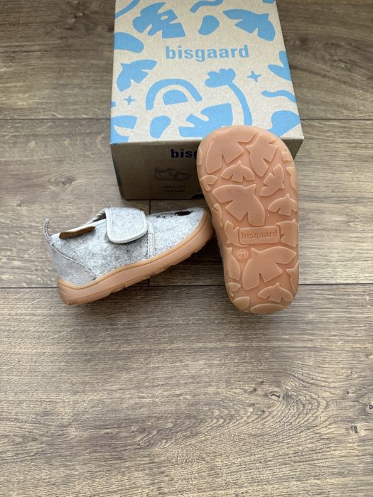 Bisgaard Pantofi interior Barefoot din lână - Miffy Sand