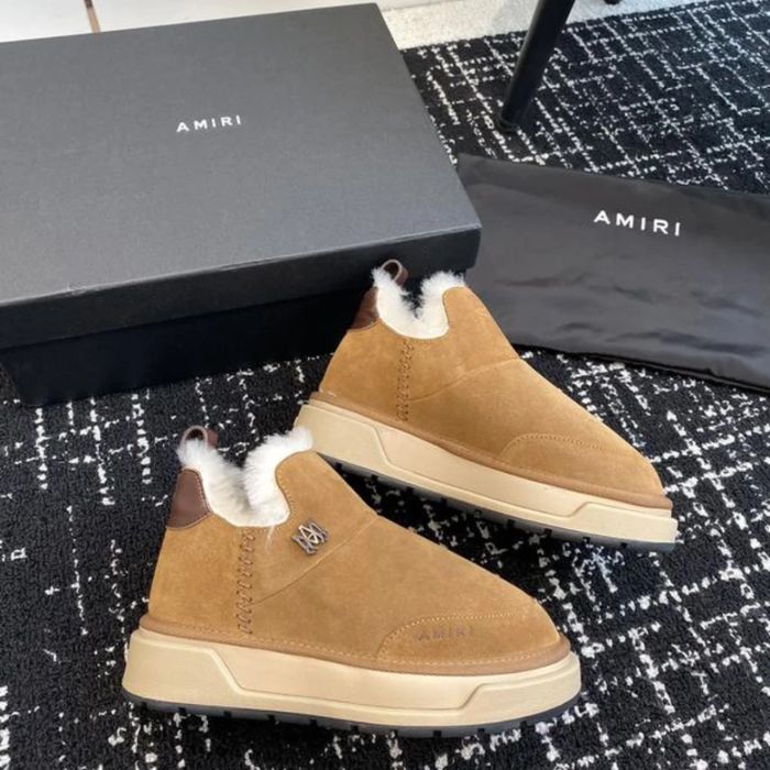 Amiri Shearling-Lined Suede Boots "Tan/Cognac"