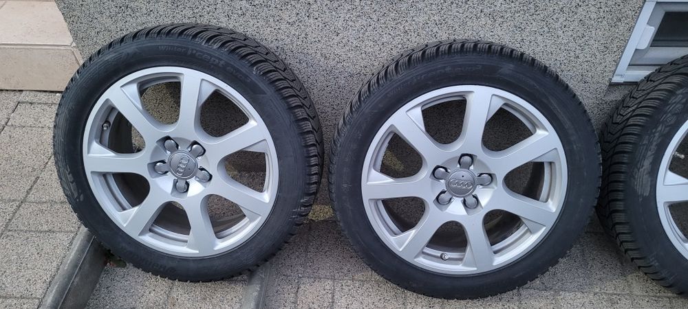 Roti originale Audi A4 B7 pe 17 cu anvelope f.bune