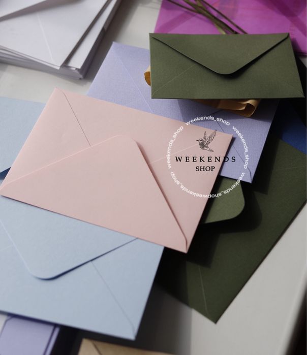 Цветные, бумажные крафт конверты для сертификатов / денег  Атырау