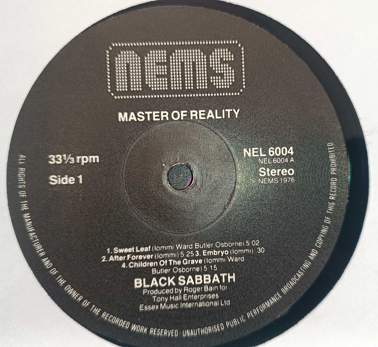 Грамофонна плоча BLACK SABBATH - MASTER OF REALITY
