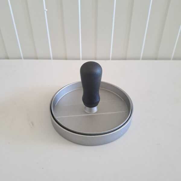 Presă pentru burgeri din aluminiu + 100 foi hârtie antiaderentă