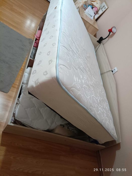 Легло Приста с ракла, еднолицев матрак и механизъм - 190/120см