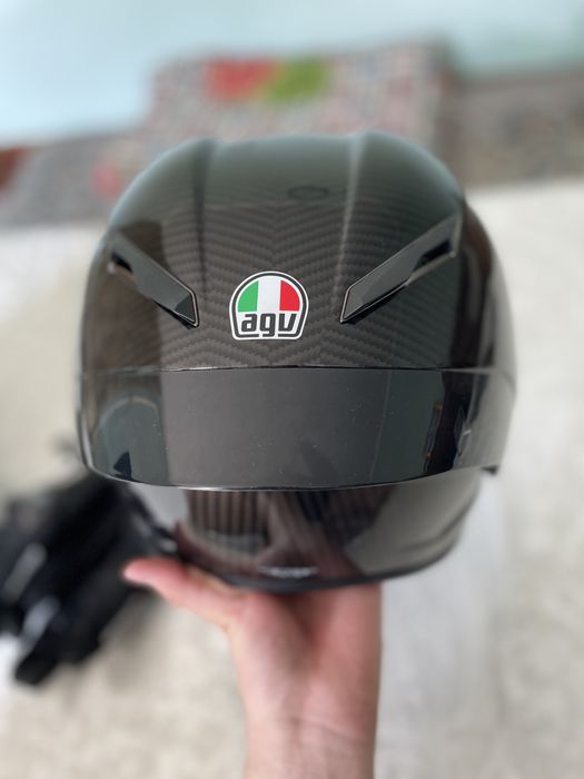 Шлем агв agv черный. С гарнитурой в идеальном состоянии