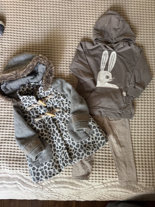 Пальто next лосины худи