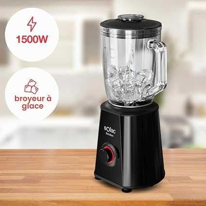 Solac Solution BV6785 – Блендер 1500 W, стъклена кана 1,5 л  С ДЕФЕКТ