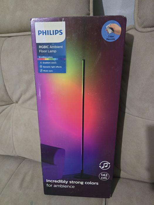 ЧИСТО НОВ Smart RGBIC LED Лампион Philips 142см – Амбиентна лампа