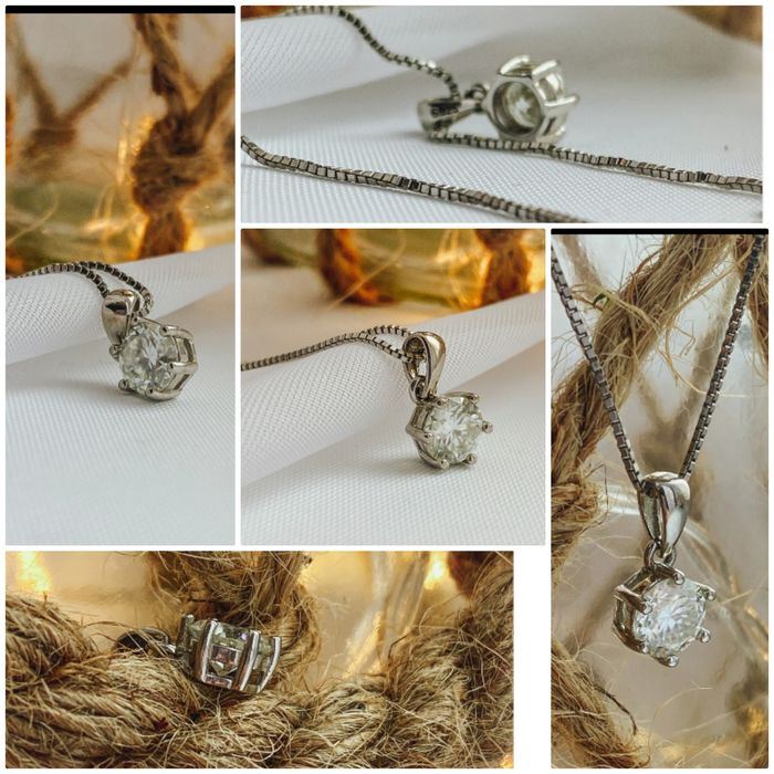 Cercei diamant moissanite 1 carat