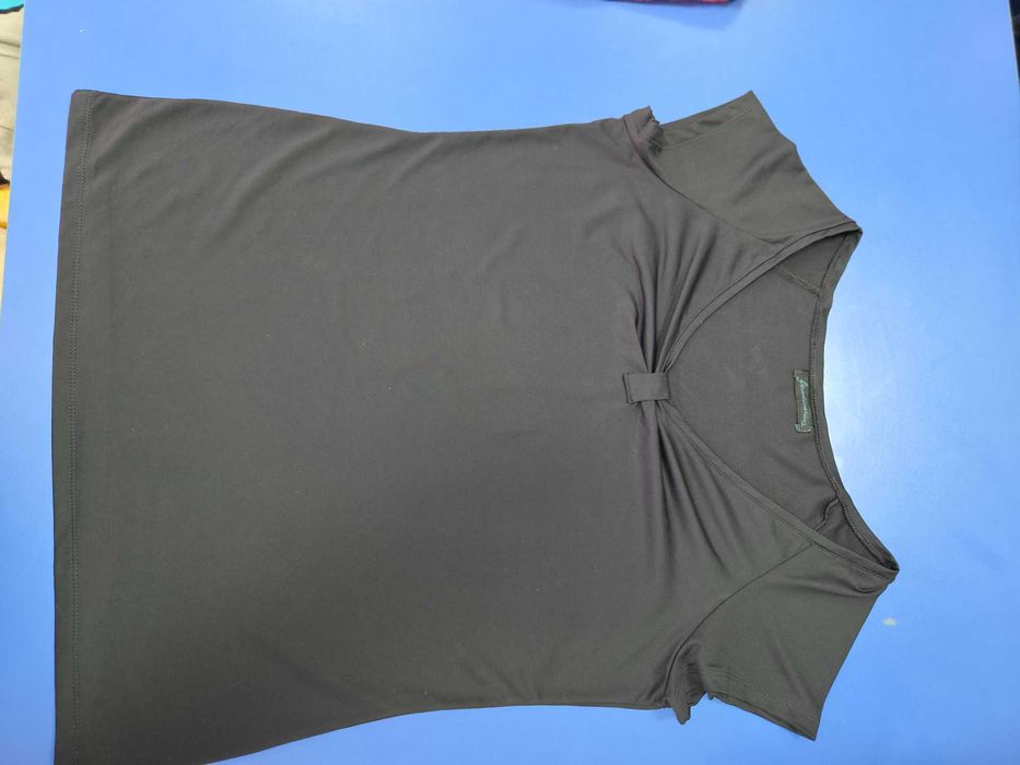 1бр-4.99€ 2бр-8.99€ дамски топ с V-образно деколте, блуза, тениска, елегантен възел, приталена кройка, черно