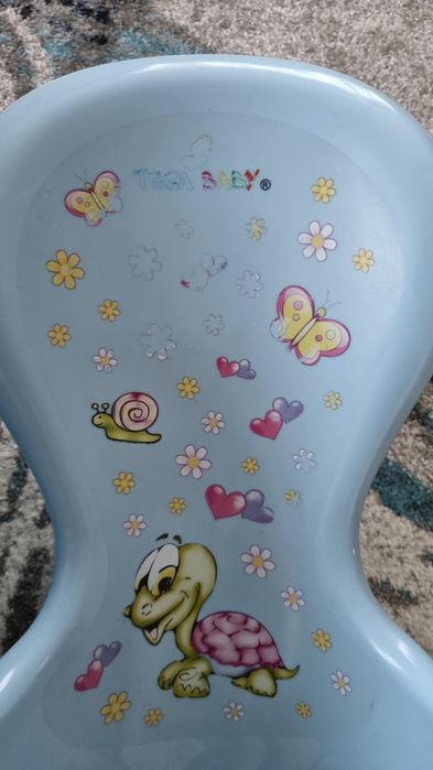 Set Cădiță bebe Tega Baby cu senzor temperatură și suport anatomic