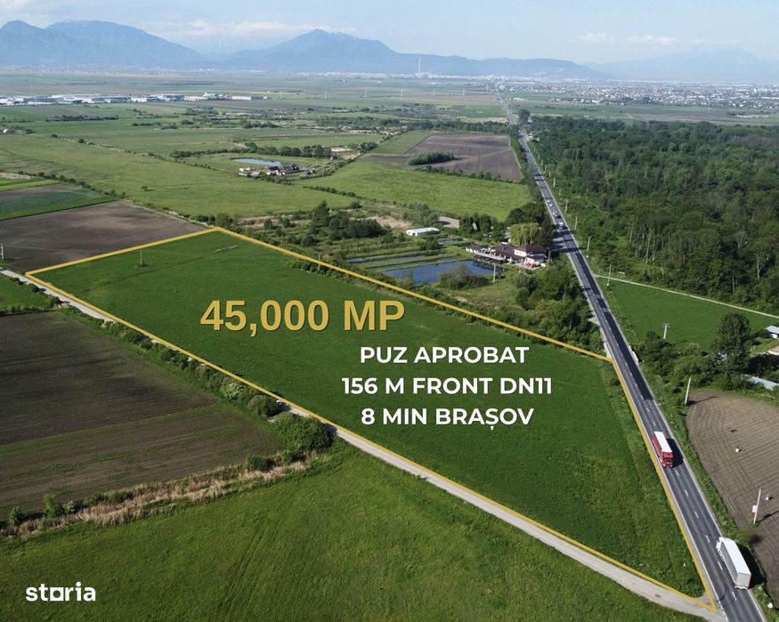 Teren 45.000 Mp | Puz Aprobat | 156 M Direct Dn11 | Prejmer - Brasov