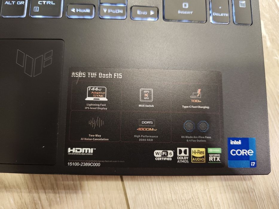 Gaming Laptop Asus Tuf F15 I7/ 32RAM/ 512 Ssd/ RTX 3060