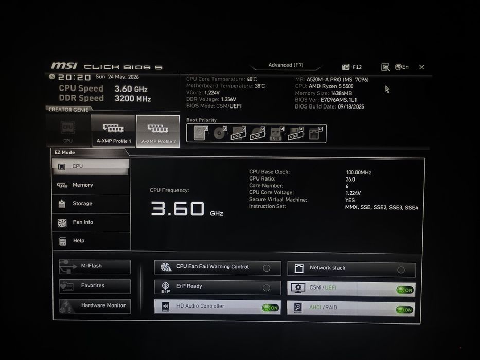 PC Gaming Ryzen 5 5500 RX 570 8GB + 16GB RAM + 2 Monitoare Gaming