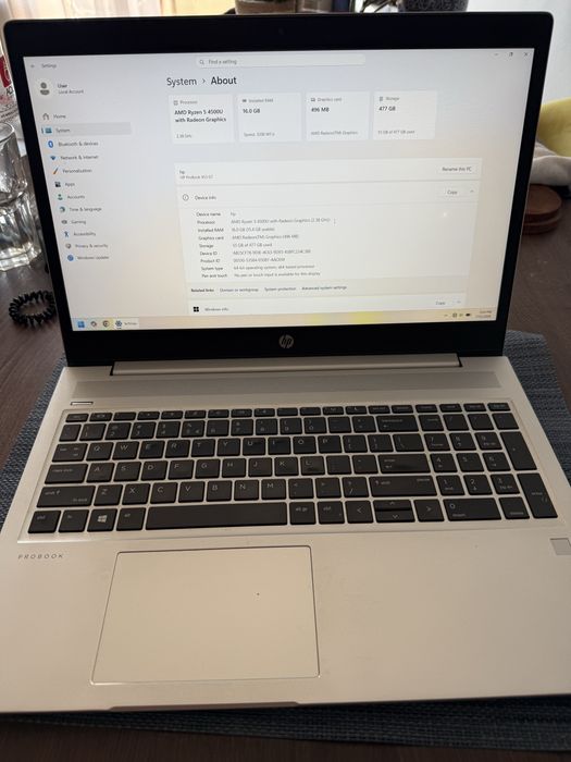Vand Laptop HP ProBook 455 G7