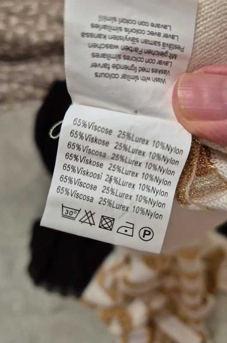Bluza alba cu dungi aurii [XS]